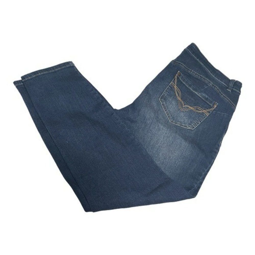 D Jeans Womens Slimfit Jeans Medium Wash High Rise Size 12